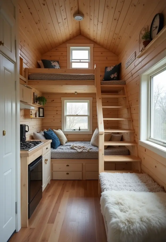 12 Ingenious Tiny House Design Ideas That Maximize Your Space (Space-Saving Interiors #4!) - 2. Lofted Living