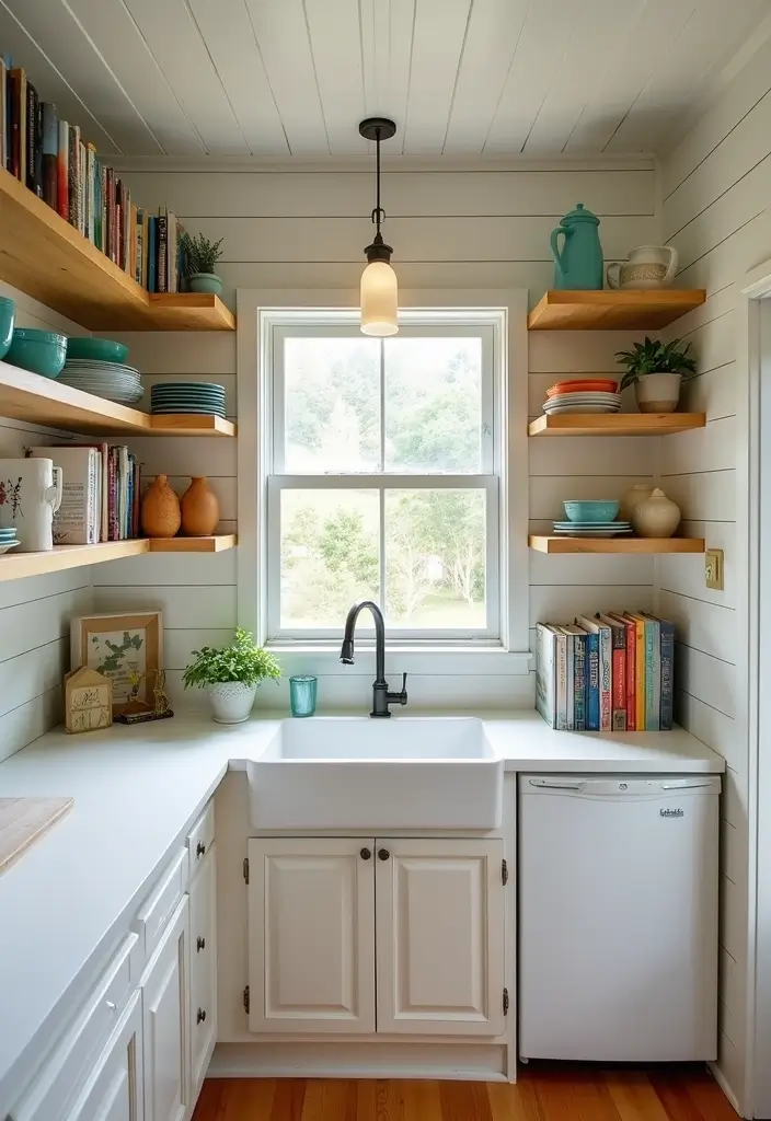 15 Genius Tiny House Design Ideas That'll Transform Your Small Space (You Won't Believe #7!) - 3. Open Shelving for an Airy Feel