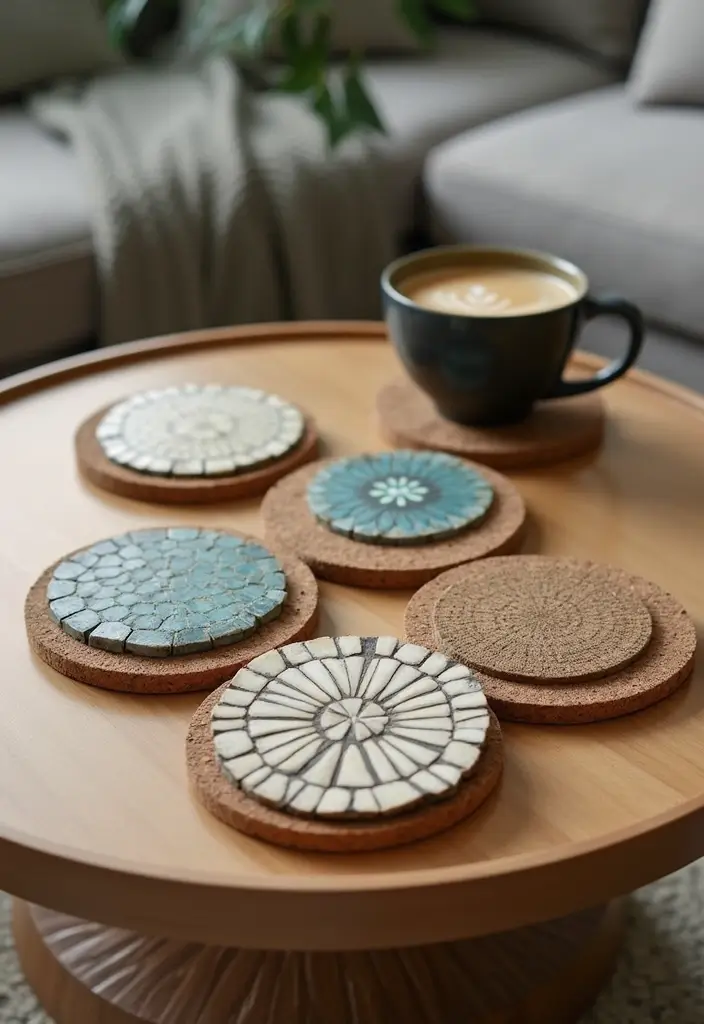 25 Easy DIY Home Decor Projects That'll Transform Your Space (Even Your Kids Can Do #17!) - 14. DIY Coasters