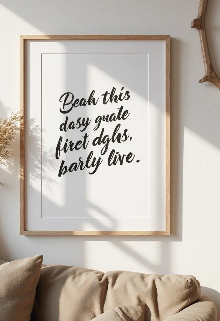 25 Easy DIY Home Decor Projects That'll Transform Your Space (Even Your Kids Can Do #17!) - 16. Handwritten Quote Art