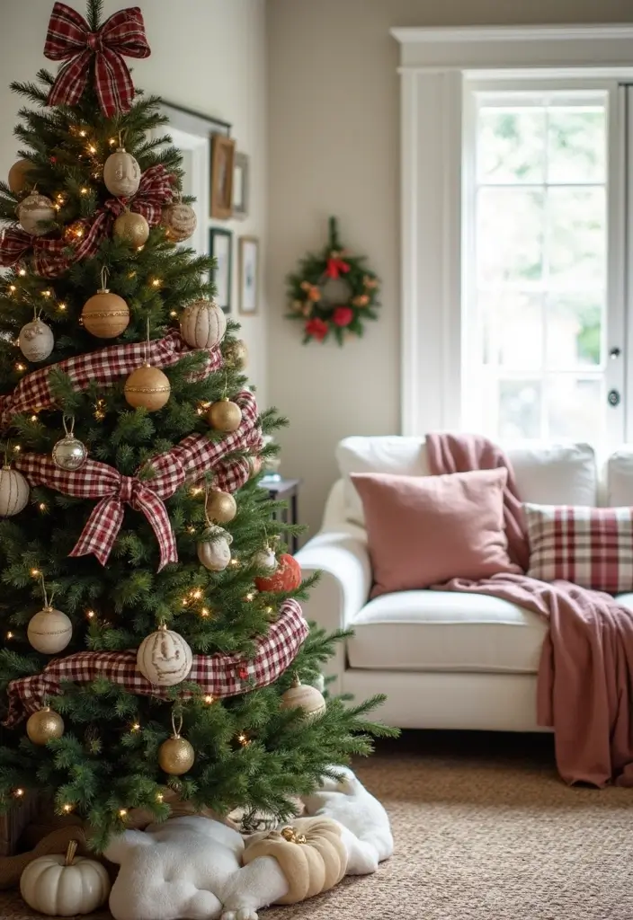10 Elegant Christmas Trees That Will Transform Your Home into a Winter Wonderland! - 9. Festive Farmhouse Style