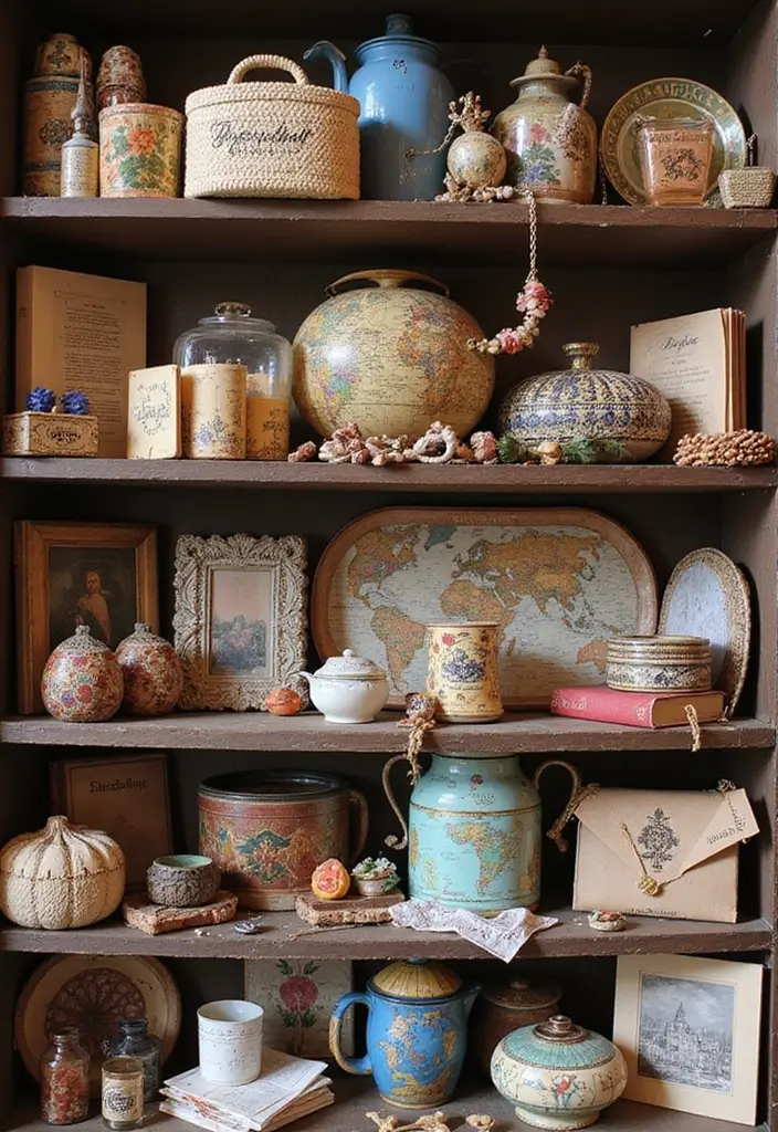 15 Bohemian Home Decor Ideas That'll Turn Your Space Into a Boho Oasis (#3 Is a Must-Try!) - 14. Personal Touch with Travel Souvenirs