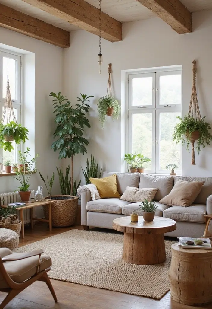 15 Bohemian Home Decor Ideas That'll Turn Your Space Into a Boho Oasis (#3 Is a Must-Try!) - 5. Incorporate Natural Elements