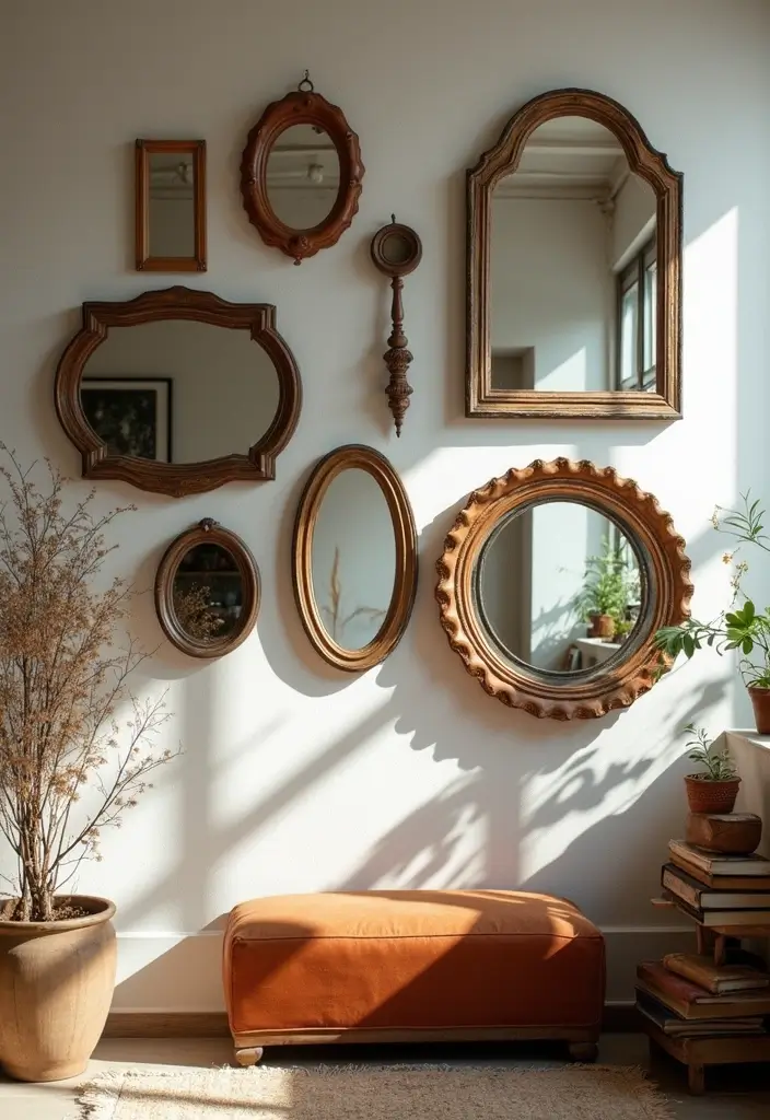 15 Bohemian Home Decor Ideas That'll Turn Your Space Into a Boho Oasis (#3 Is a Must-Try!) - 9. Use of Mirrors for Space and Light