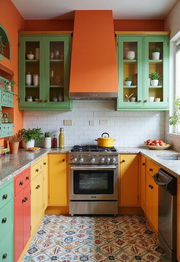 10 Elegant Kitchen Designs That Will Make You Fall in Love with Cooking Again! - 4. Bold Colors and Patterns 1