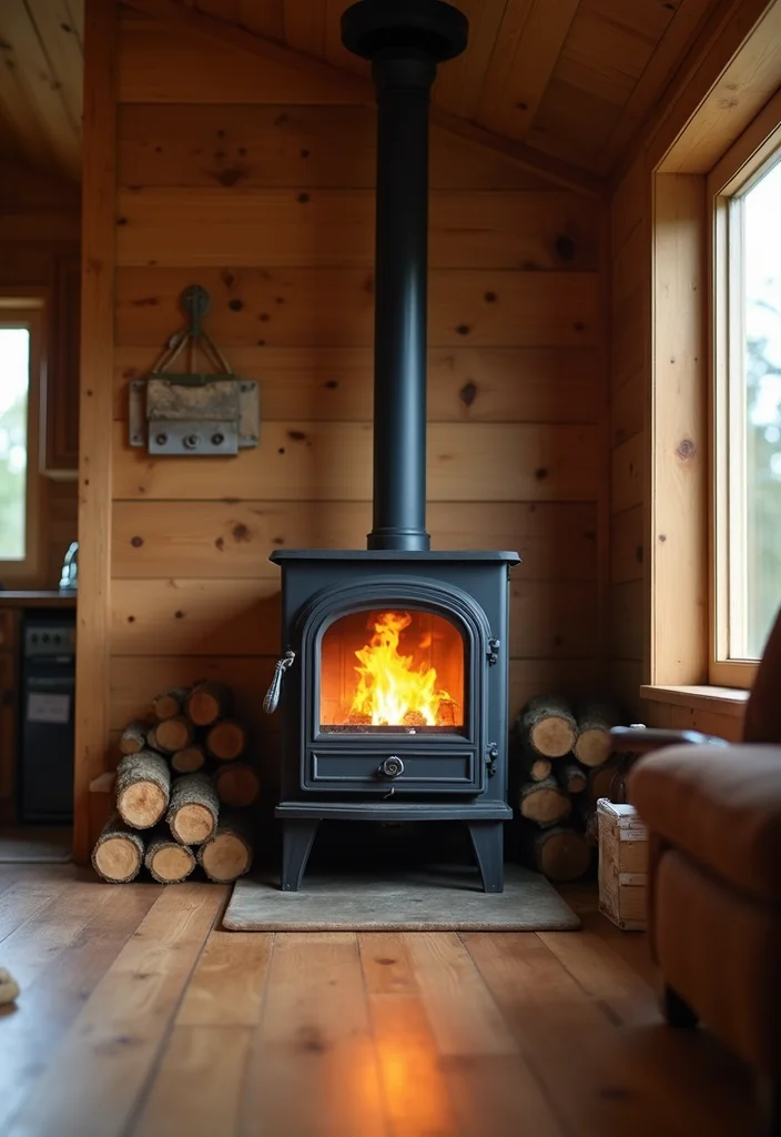 14 Off-Grid Tiny Home Ideas That'll Make You Go Green Without Sacrificing Comfort! - 4. Off-Grid Wood Stoves