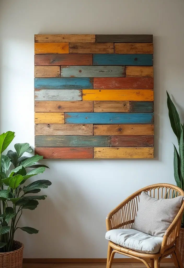 15 Ingenious DIY Decor Projects That Look Professionally Styled (On a Shoestring!) - 1. Rustic Wooden Pallet Art 1