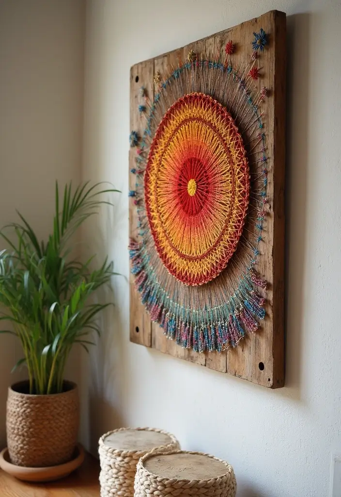 15 Ingenious DIY Decor Projects That Look Professionally Styled (On a Shoestring!) - 13. Whimsical String Art 1