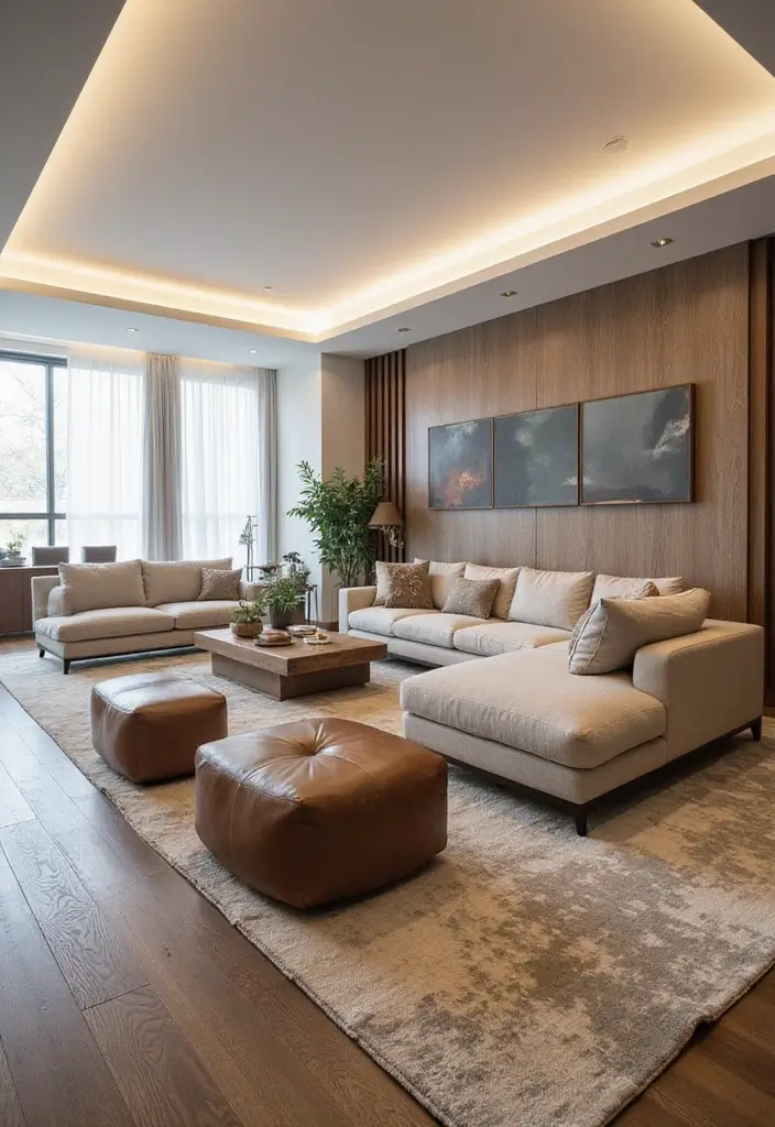 20 Stunning Living Room Decor Ideas That Will Transform Your Space Instantly! - 17. Floating Furniture 1