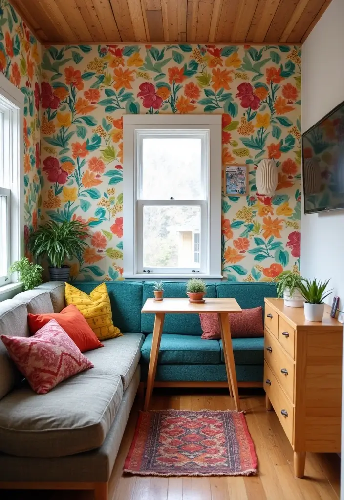 21 Stunning Tiny Home Decor Ideas That Will Transform Your Space! - 12. Removable Wallpaper