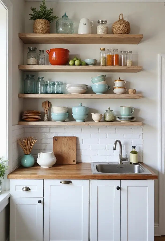 21 Stunning Tiny Home Decor Ideas That Will Transform Your Space! - 13. Open Shelving