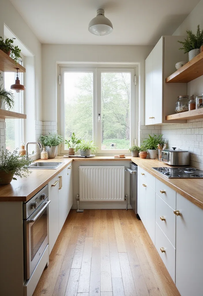 21 Stylish Tiny Kitchen Designs That Prove Small Can Be Fabulous! - 12. Bright and Airy: Light It Up