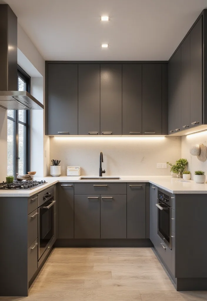 21 Stylish Tiny Kitchen Designs That Prove Small Can Be Fabulous! - 21. Contemporary Chic: Modern Elegance