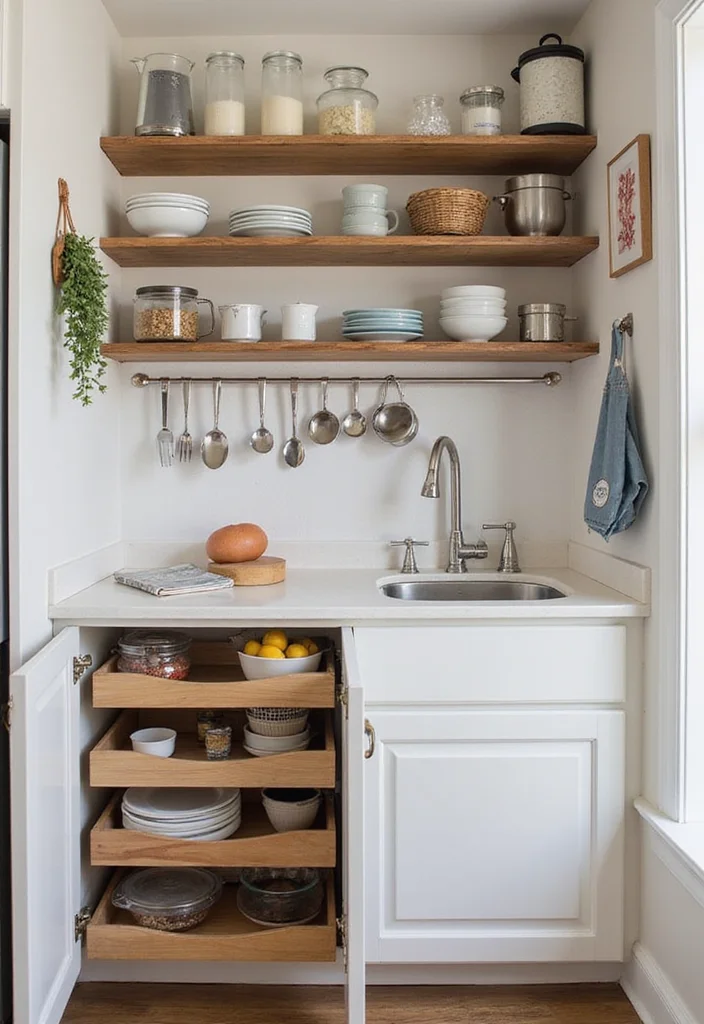 21 Stylish Tiny Kitchen Designs That Prove Small Can Be Fabulous! - 6. Smart Storage Solutions: Clever and Functional