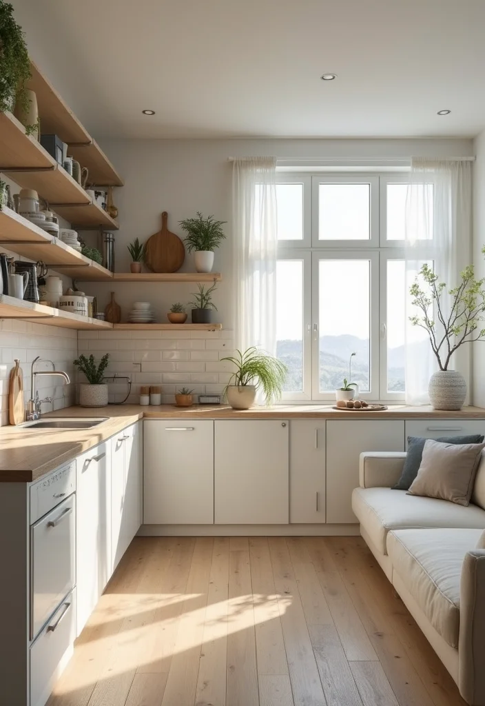 21 Stylish Tiny Kitchen Designs That Prove Small Can Be Fabulous! - 8. Open Concept: Fluid and Airy