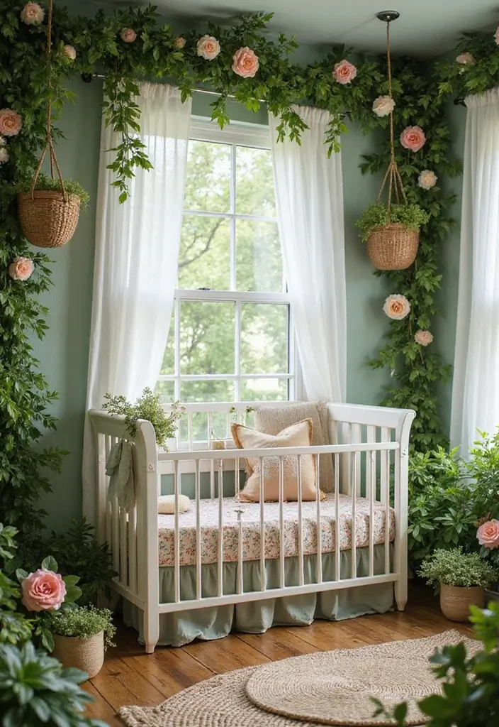 25 Adorable Nursery Room Inspirations That'll Make You Want to Have a Baby NOW! - 21. Enchanted Garden 1