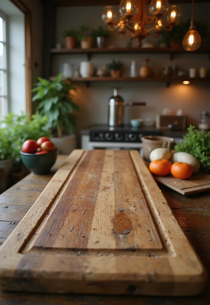 15 Stunning Wooden Cutting Boards Perfect for Your Tiny Home Kitchen (You Won't Believe #7!) - 4. Reclaimed Wood Wonders 1