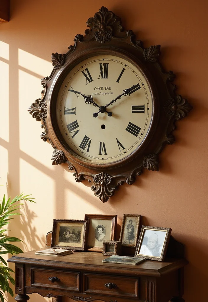 15 Vintage Wall Decor Ideas That'll Make Your Tiny Home Feel Timeless! - 11. Vintage Clocks 1