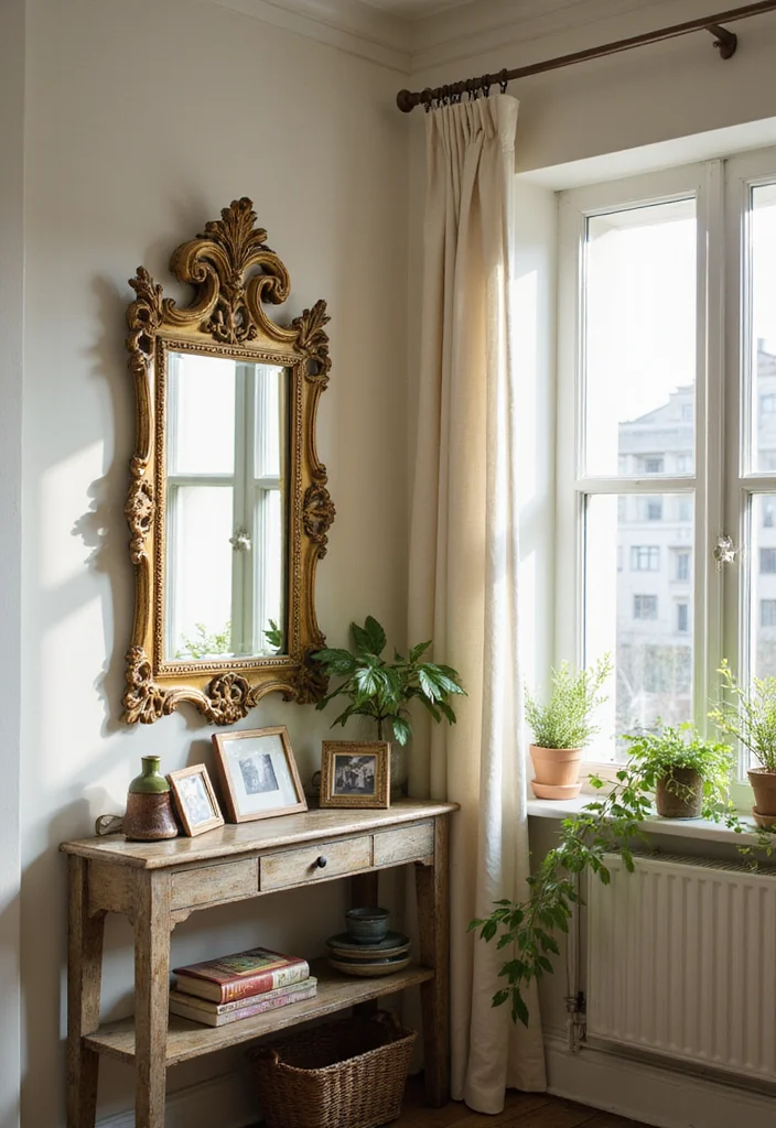 15 Vintage Wall Decor Ideas That'll Make Your Tiny Home Feel Timeless! - 2. Antique Mirrors 1