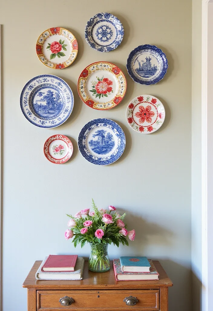 15 Vintage Wall Decor Ideas That'll Make Your Tiny Home Feel Timeless! - 6. Decorative Plates 1