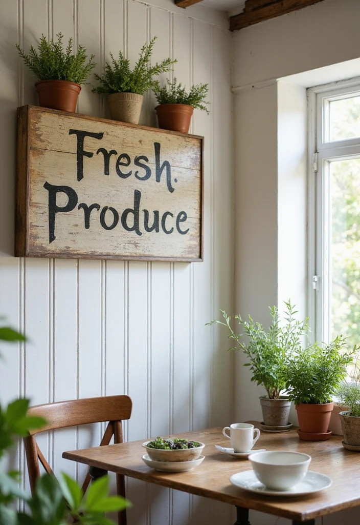 15 Vintage Wall Decor Ideas That'll Make Your Tiny Home Feel Timeless! - 8. Antique Signs 1