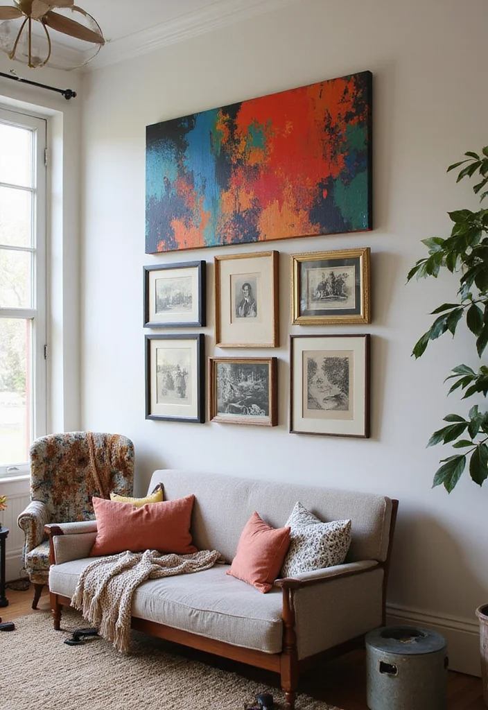 12 Vintage Wall Art Tips That Will Elevate Your Interior Design Game (Don't Miss #9!) - 5. Layer Your Art 1