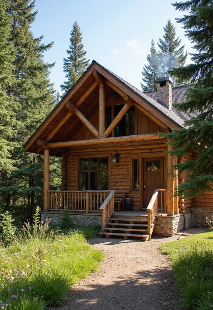 15 Stunning Tiny Home Exteriors That Will Make You Jealous of Their Curb Appeal! - 1. Rustic Wood Cabin 1