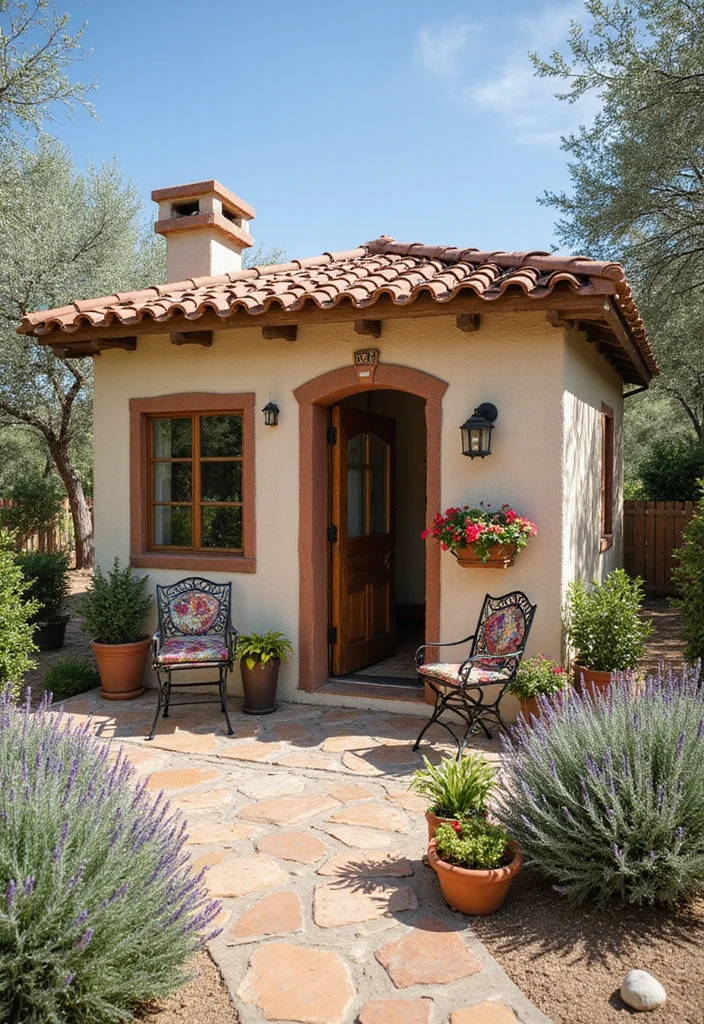 15 Stunning Tiny Home Exteriors That Will Make You Jealous of Their Curb Appeal! - 10. Mediterranean Escape 1