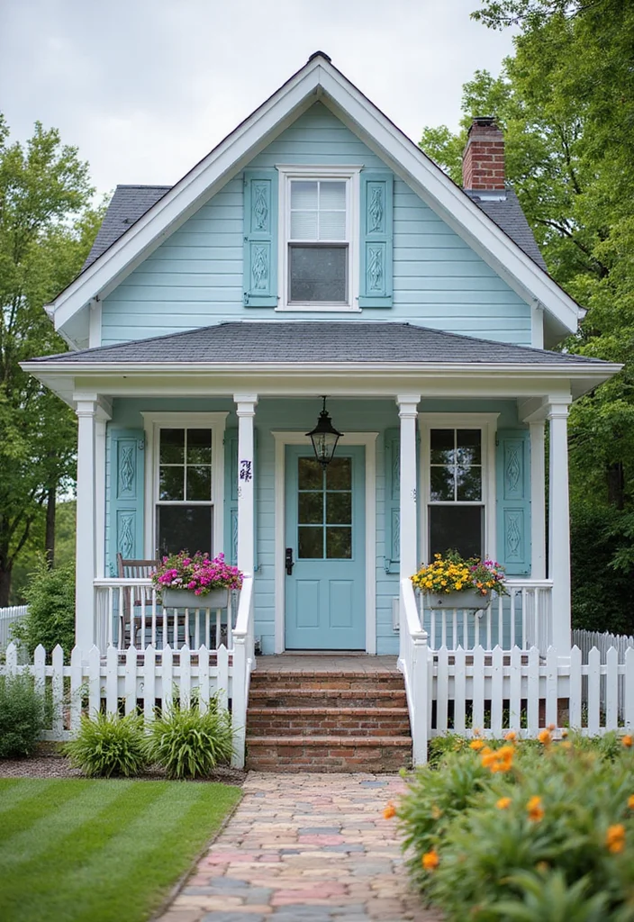 15 Stunning Tiny Home Exteriors That Will Make You Jealous of Their Curb Appeal! - 3. Charming Cottage Style 1