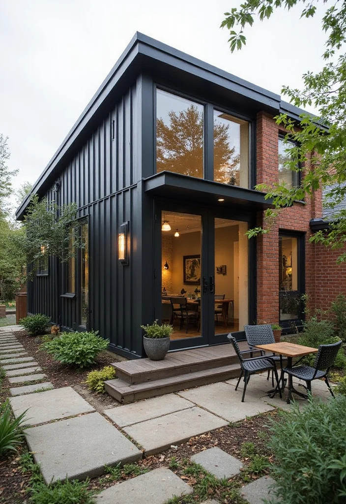 15 Stunning Tiny Home Exteriors That Will Make You Jealous of Their Curb Appeal! - 4. Industrial Chic 1