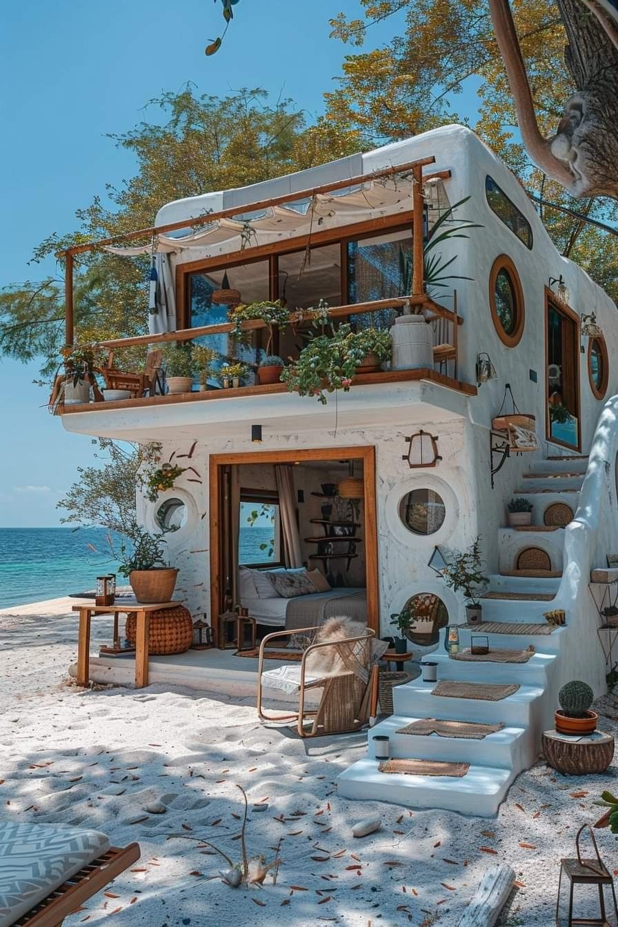 15 Stunning Tiny Home Exteriors That Will Make You Jealous of Their Curb Appeal! - 6. Beachy Vibes 1