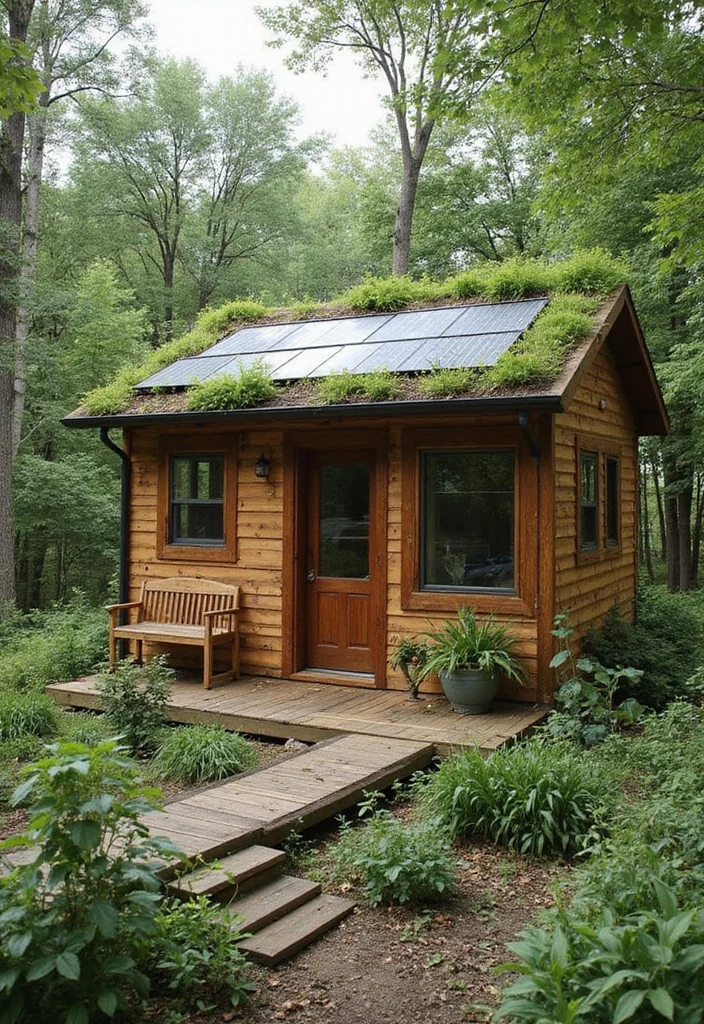 15 Stunning Tiny Home Exteriors That Will Make You Jealous of Their Curb Appeal! - 7. Eco-Friendly Excellence 1