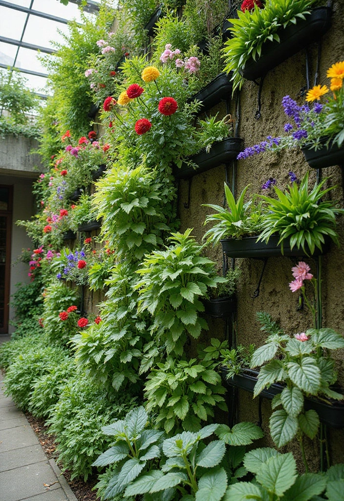 10 Jaw-Dropping Outdoor Living Spaces Makeovers That Transform Your Backyard Overnight - 8. Vibrant Vertical Gardens 1