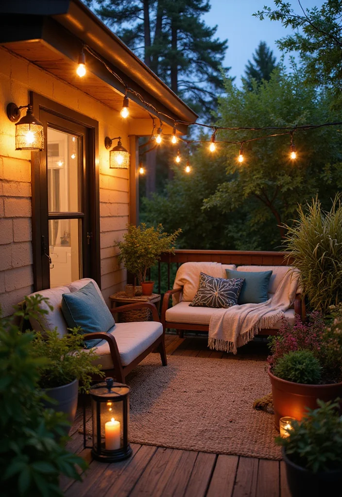 12 Tiny Home Lighting Ideas That Will Transform Your Space into a Cozy Oasis! - 12. Outdoor Lighting for Tiny Balconies 1