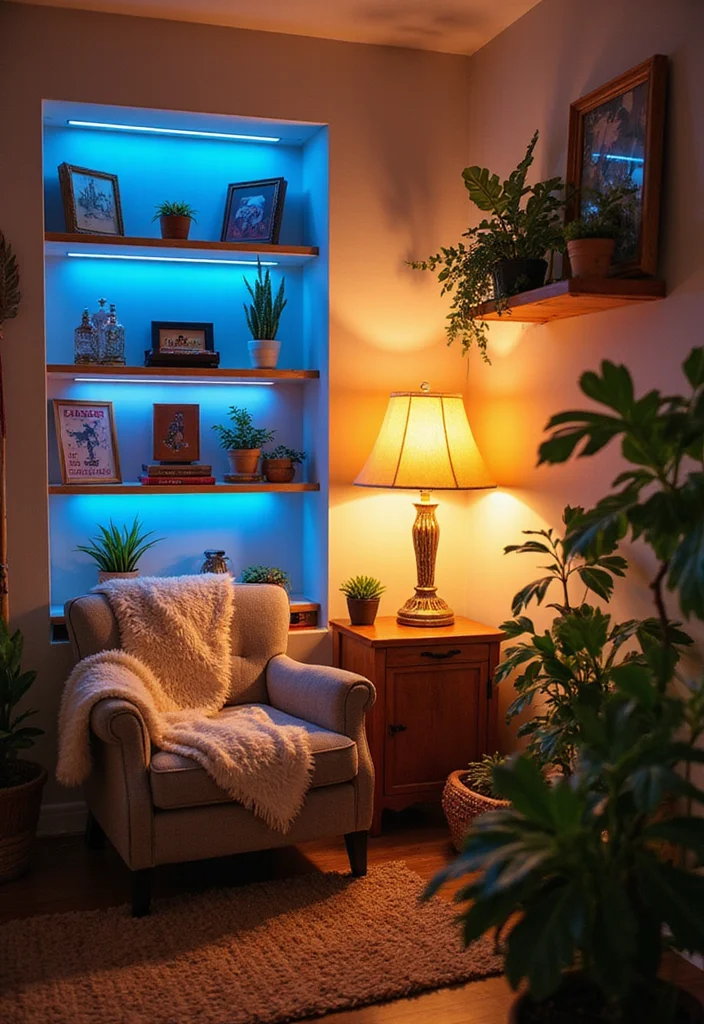 12 Tiny Home Lighting Ideas That Will Transform Your Space into a Cozy Oasis! - 8. Colorful Accent Lighting 1