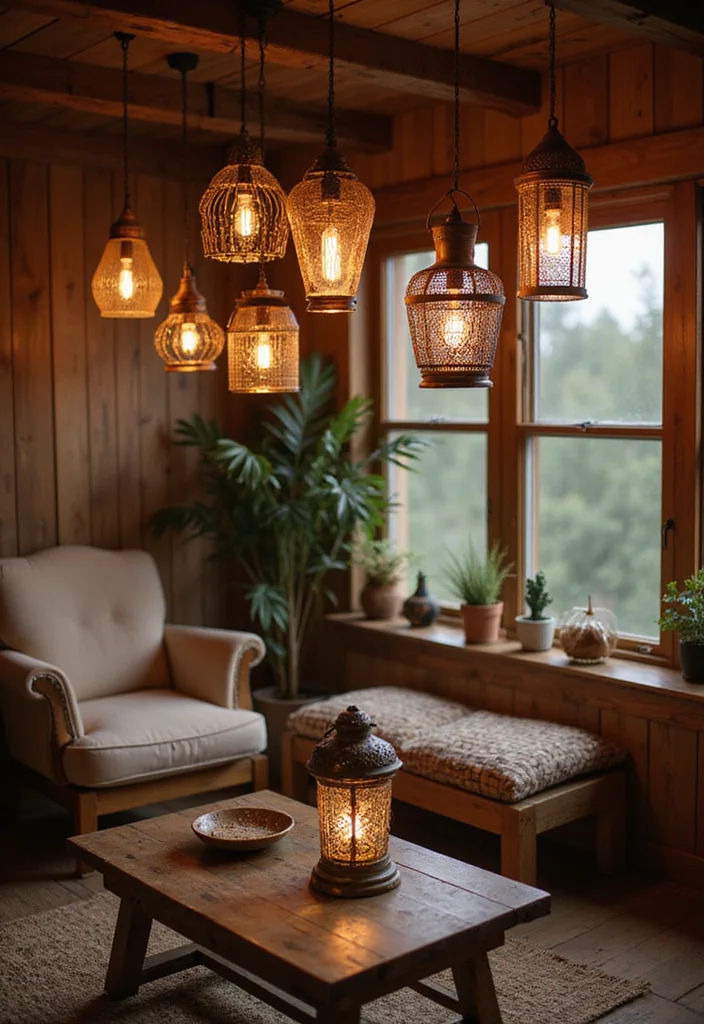 12 Tiny Home Lighting Ideas That Will Transform Your Space into a Cozy Oasis! - 9. Lanterns for a Rustic Touch 1