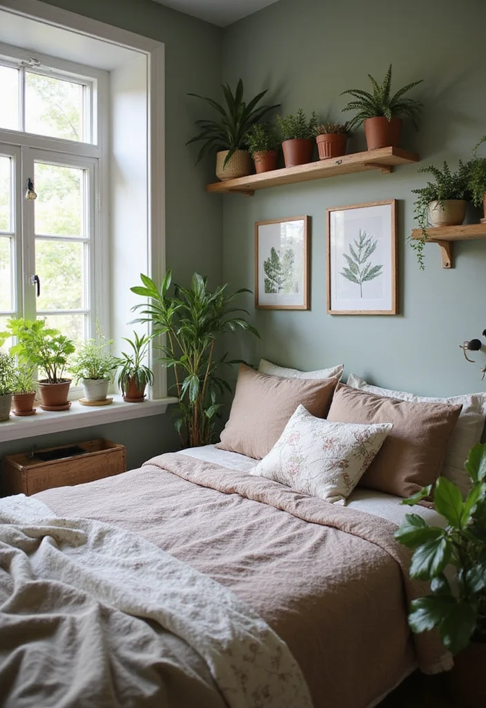 15 Budget-Friendly Tiny Home Bedroom Makeovers That Will Leave You Speechless (Wait Until You See #9!) - 10. Nature-Inspired Decor 1