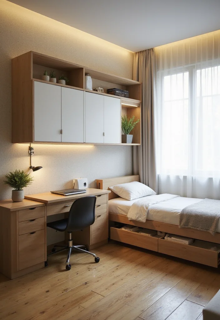 15 Budget-Friendly Tiny Home Bedroom Makeovers That Will Leave You Speechless (Wait Until You See #9!) - 11. Functional Furniture 1