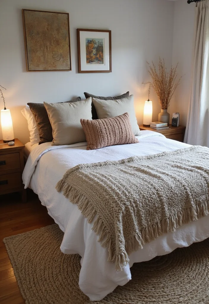 15 Budget-Friendly Tiny Home Bedroom Makeovers That Will Leave You Speechless (Wait Until You See #9!) - 12. Textured Layers 1