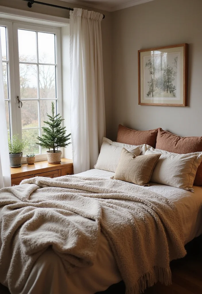 15 Budget-Friendly Tiny Home Bedroom Makeovers That Will Leave You Speechless (Wait Until You See #9!) - 15. Seasonal Decor Switch 1