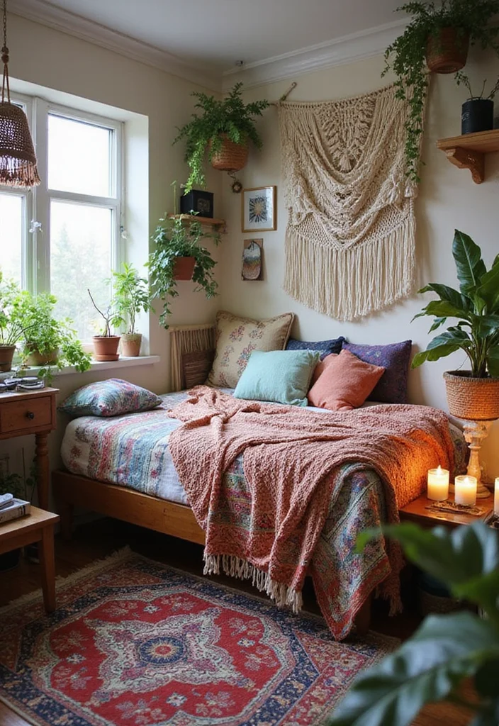 15 Budget-Friendly Tiny Home Bedroom Makeovers That Will Leave You Speechless (Wait Until You See #9!) - 6. Bohemian Vibes 1