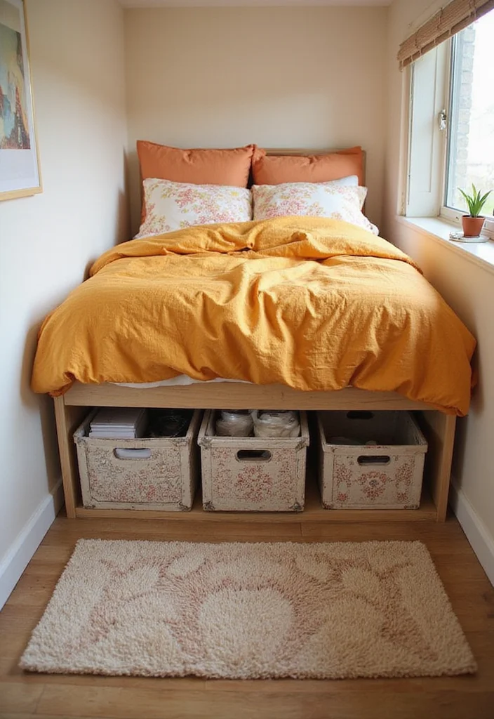 15 Budget-Friendly Tiny Home Bedroom Makeovers That Will Leave You Speechless (Wait Until You See #9!) - 7. Under-Bed Storage Solutions 1