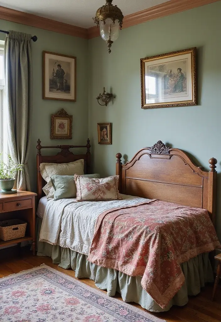20 Cozy Bedroom Inspiration Ideas That Make Your Space Unbelievably Snug - 12. Vintage Finds 1