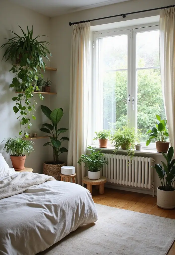 20 Cozy Bedroom Inspiration Ideas That Make Your Space Unbelievably Snug - 19. A Touch of Greenery 1