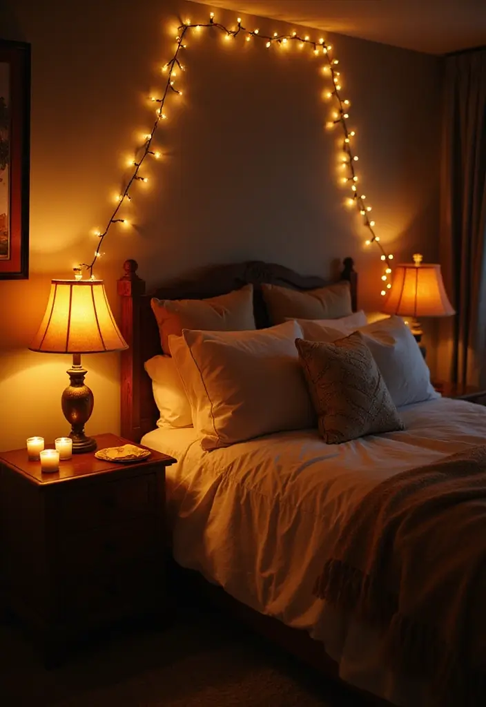 20 Cozy Bedroom Inspiration Ideas That Make Your Space Unbelievably Snug - 2. Warm Lighting 1