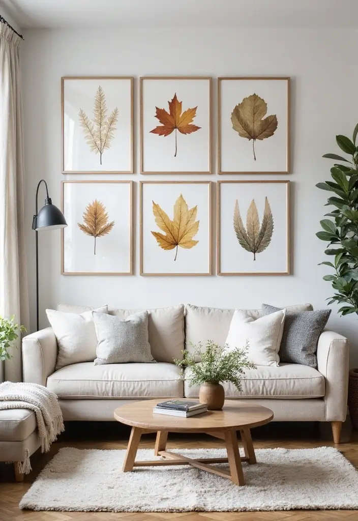 30 Jaw-Dropping Modern Wall Art Ideas to Elevate Your Living Room Instantly - 18. Seasonal Art Swap 1