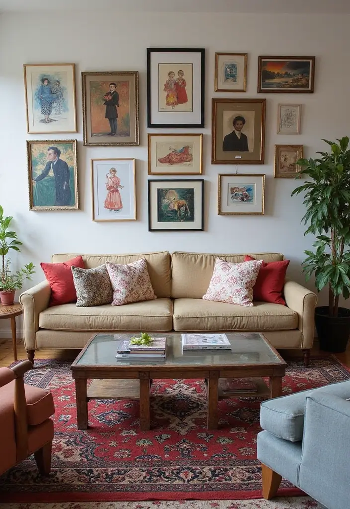 30 Jaw-Dropping Modern Wall Art Ideas to Elevate Your Living Room Instantly - 20. Art from Local Artists 1