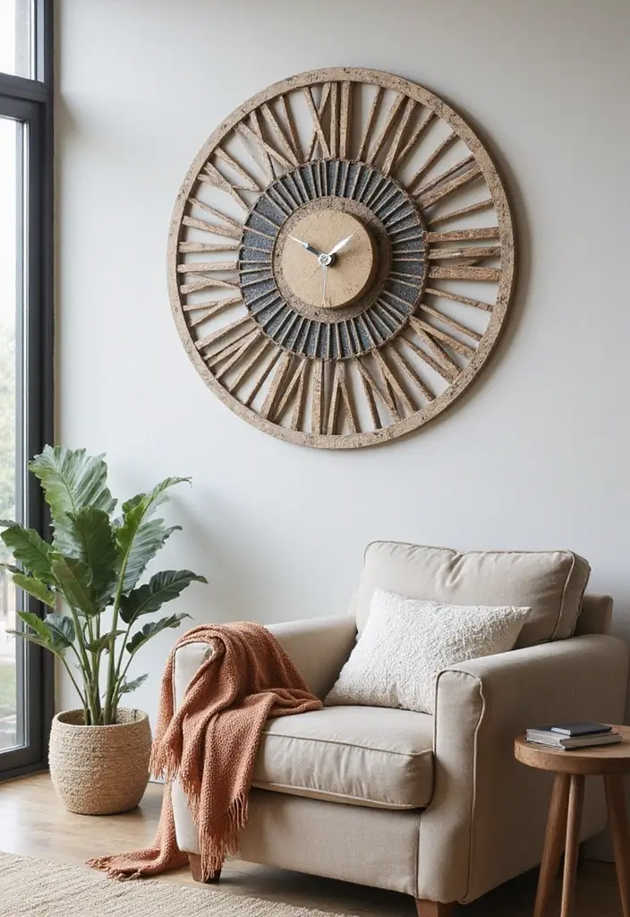 30 Jaw-Dropping Modern Wall Art Ideas to Elevate Your Living Room Instantly - 29. Artistic Clocks 1
