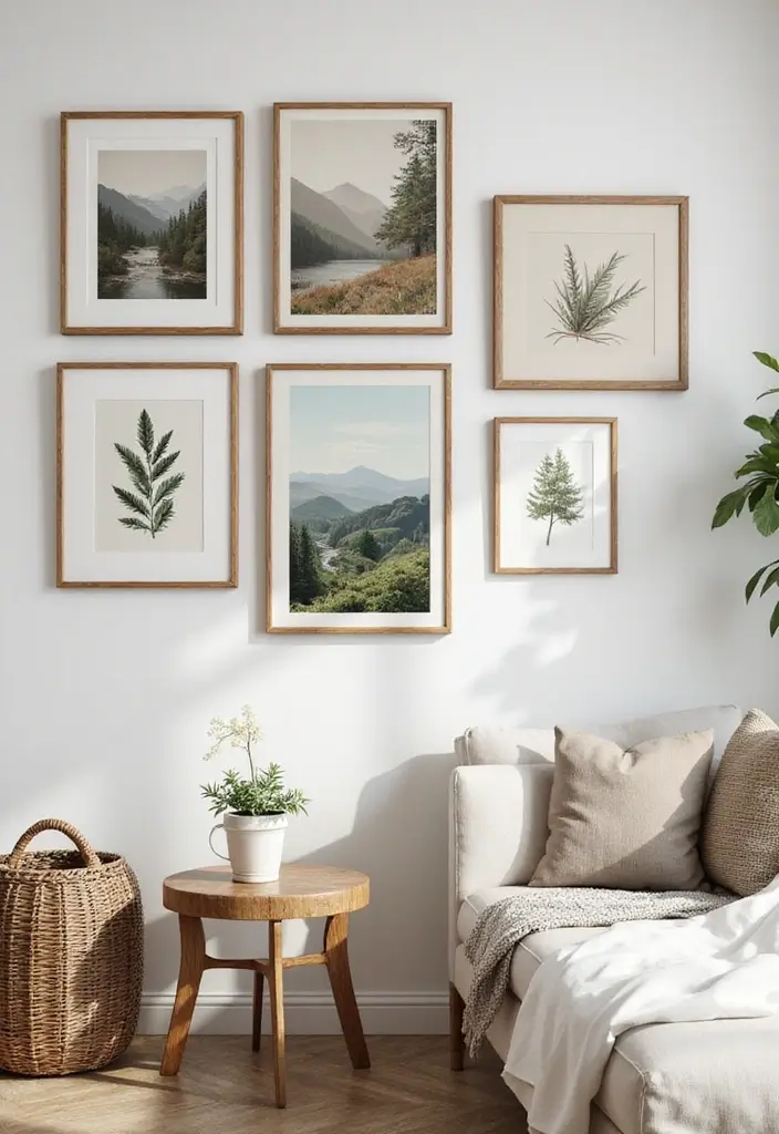 30 Jaw-Dropping Modern Wall Art Ideas to Elevate Your Living Room Instantly - 3. Nature-Inspired Prints 1