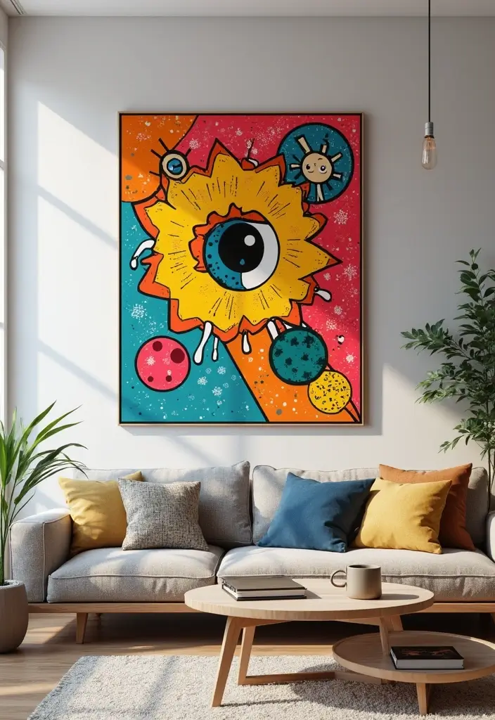 30 Jaw-Dropping Modern Wall Art Ideas to Elevate Your Living Room Instantly - 7. Pop Art Pieces 1